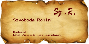 Szvoboda Robin névjegykártya